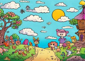 儿童故事手绘本插图；儿童故事手绘绘本图片