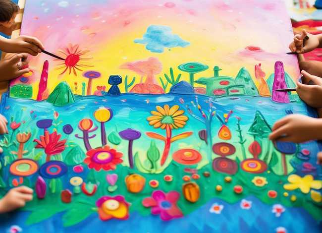 儿童植物花朵描画打印填色、植物花卉儿童创意画