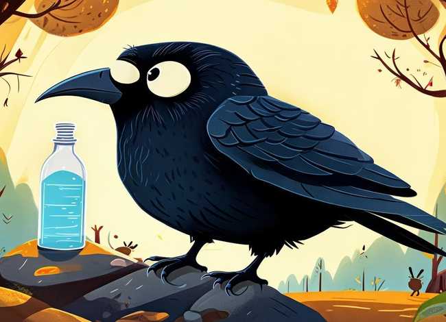 儿童故事乌鸦喝水，幼儿园故事乌鸦喝水