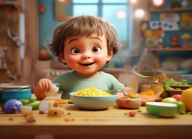 儿童吃饭图片；儿童吃饭图片100张