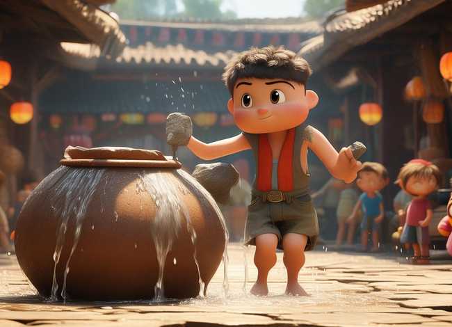 司马光砸缸贝乐虎儿童故事，司马光砸缸的故事贝乐虎