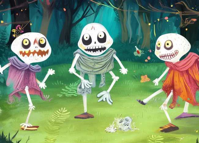 三打白骨精故事儿童版插图，三打白骨精儿童版图画