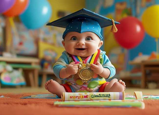 小婴儿听的故事，小婴儿听故事毕业了的说说搞笑