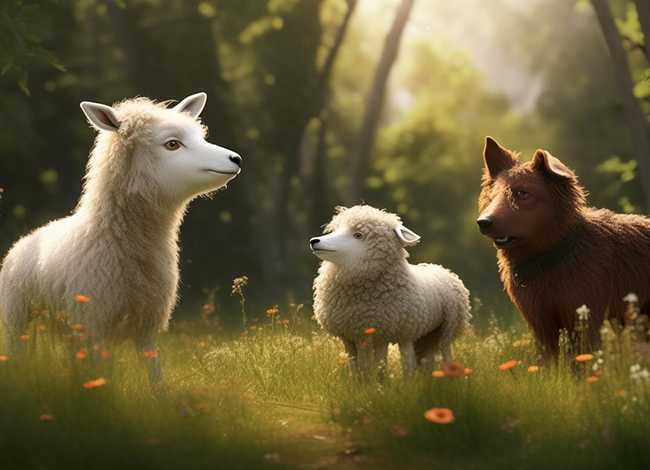 儿童故事小羊和狼猎狗 少儿故事狼和小羊