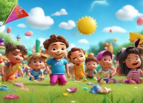 快乐的儿童节绘画；快乐的儿童节绘画图片