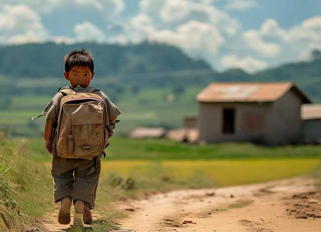 穷苦的儿童，穷苦儿童上学的电影