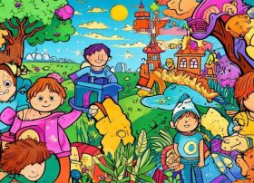 读儿童故事做快乐少年手抄报，少儿故事画报