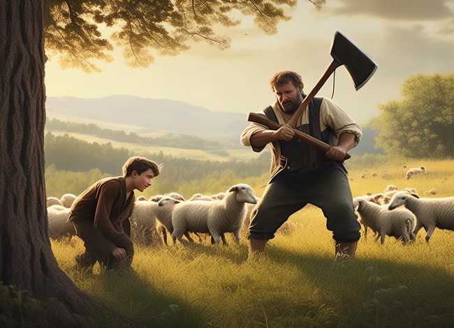 一个放羊跟砍柴的故事；一个放羊跟砍柴的故事在线阅读