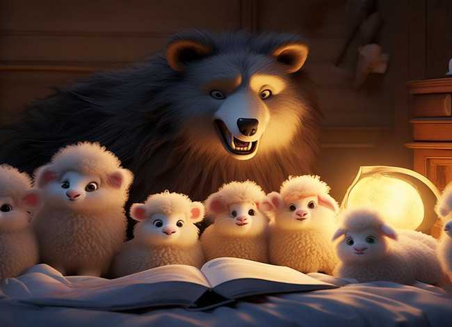 儿童故事大全大灰狼和七只小羊 - 大灰狼和七只小羊睡前故事大全在线听