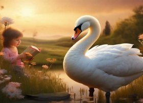 儿童睡前益智故事白天鹅的故事；白天鹅的故事图片