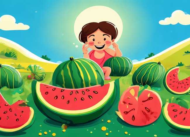 西瓜儿童故事绘本 关于西瓜的幼儿绘本故事 西瓜儿童故事绘本 关于西瓜的幼儿绘本故事