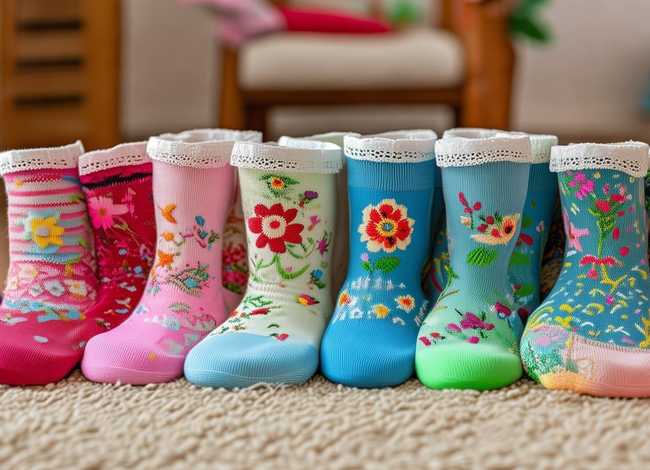 儿童丝袜短花边、儿童花边袜子大全