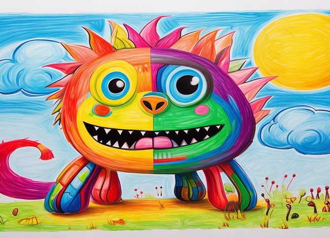 怪兽儿童画二年级 怪兽儿童画二年级图片大全