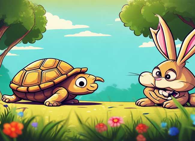 儿童故事龟兔赛跑视频模板（幼儿龟兔赛跑故事视频）