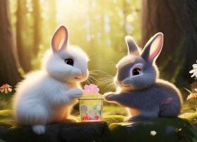 儿童故事小白兔和饮料、幼儿故事小白兔和小灰兔