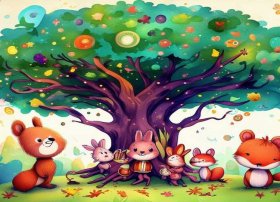 动物的故事绘画、动物的故事绘画图片二年级