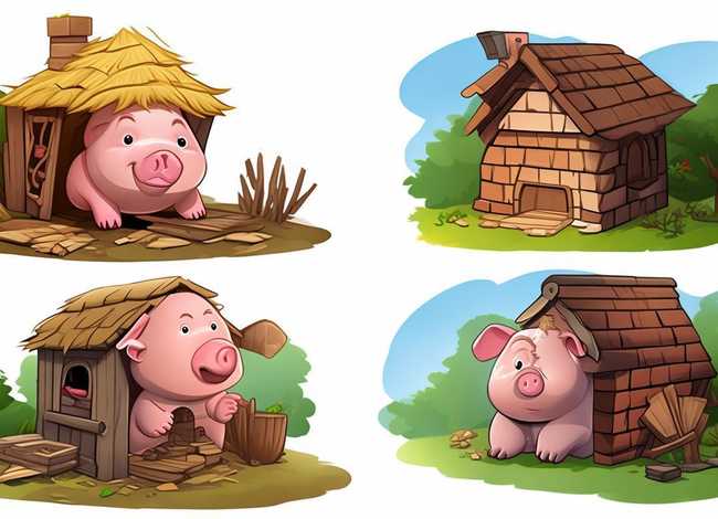 三只小猪盖房子故事版 - 三只小猪盖房子故事版内容