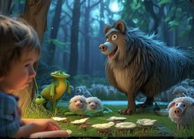 儿童睡前故事大灰狼和青蛙完整版、幼儿睡前故事大灰狼和羊