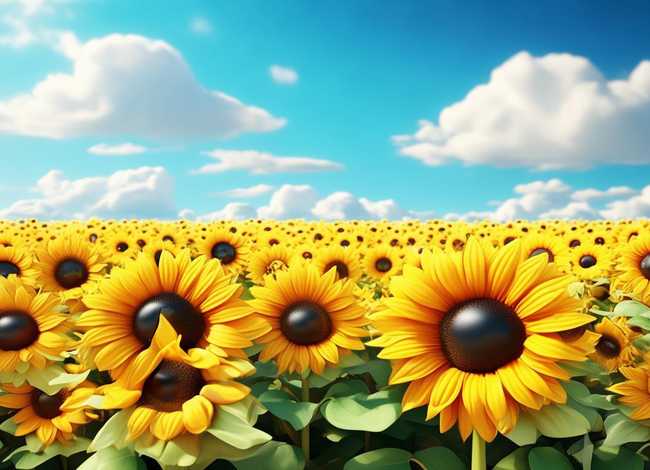 儿童向日葵动画故事（向日葵儿童画作品图片）