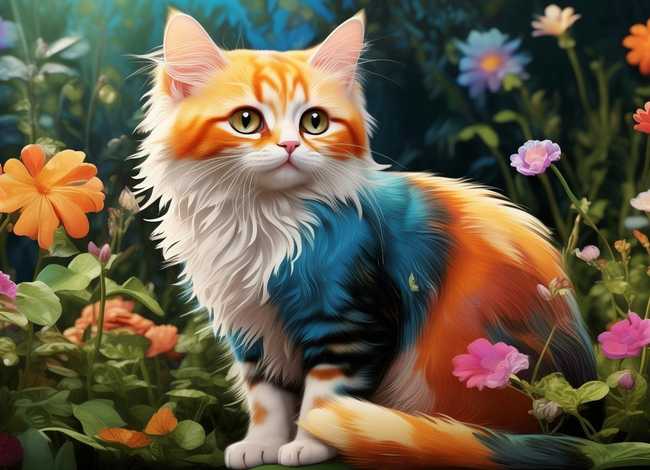 会变色的小花猫的故事；会变颜色的小花猫故事道理