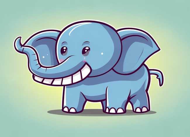 没牙的大象简笔怎么画（大象的牙齿怎么画简笔画？）