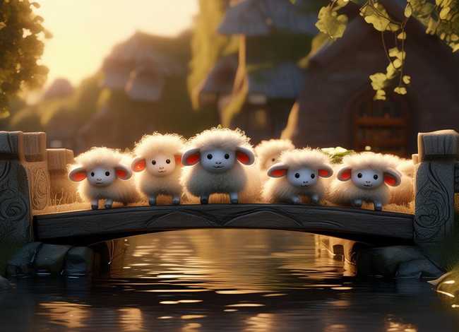 小羊过桥儿童故事书，小羊过桥的故事睡前儿童