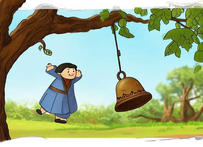 儿童成语故事掩耳盗铃连环画；成语故事掩耳盗铃简笔画