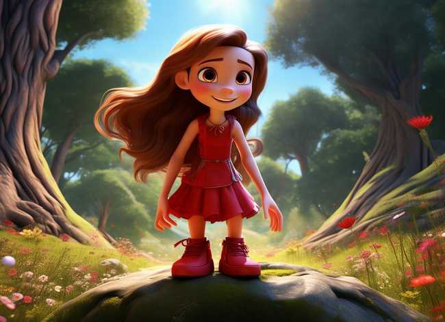 儿童故事红鞋子女孩 - 红鞋子女孩的故事