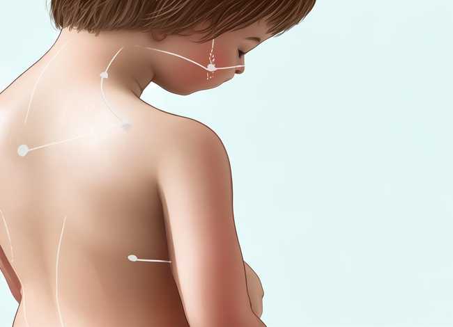 儿童酒精退烧擦拭部位图；小儿退烧酒精擦拭部位图片