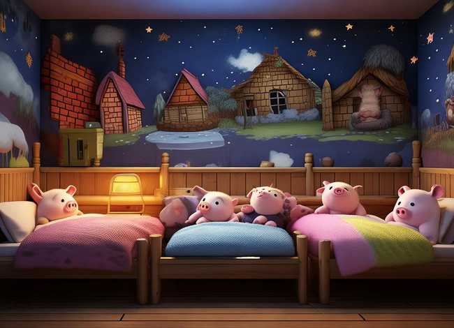 三只小猪儿童故事睡前故事，三只小猪睡前故事幼儿故事大全