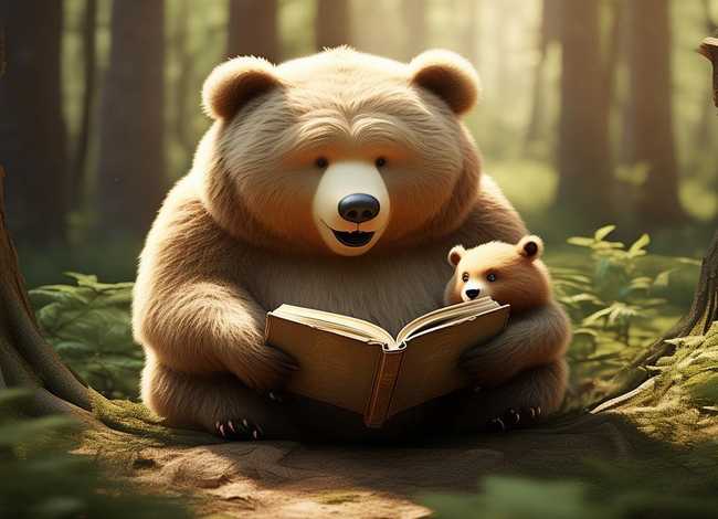 儿童故事善良大熊、小故事大道理善良的小熊