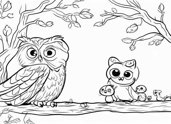 寓言故事儿童画不涂色、寓言故事涂色简笔画