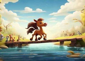 儿童故事小马过河的故事图片（幼儿故事小马过河图片）