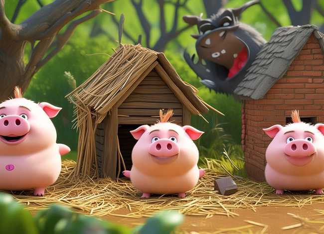 三只小猪盖房子故事完整动画片，三只小猪盖房子故事完整动画片视频