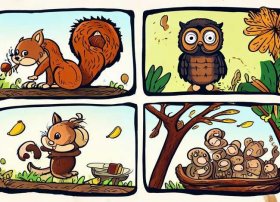 动物故事连环画四格简单、动物故事连环画四格简单版