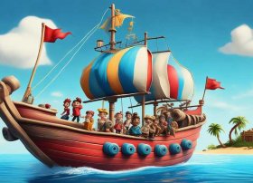 儿童故事海盗船的故事 - 关于海盗船的小故事