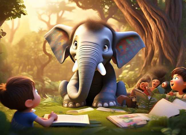 聪明的大象儿童故事 - 聪明的大象幼儿故事