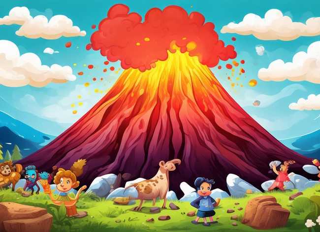 儿童绘本火山的故事 - 火山爆发的绘本故事