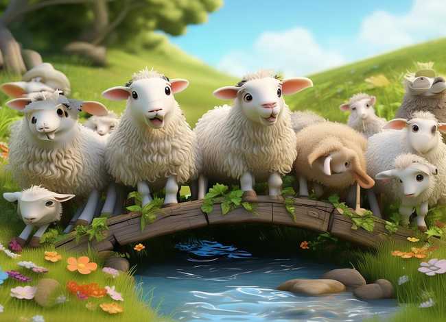 儿童故事小羊过桥表演（儿童故事《小羊过桥》）