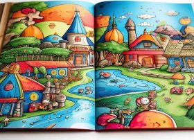 儿童故事手绘 涂色 6页 连环画、幼儿手绘故事书连环画