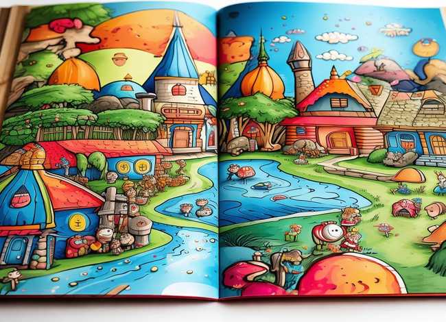 儿童故事手绘 涂色 6页 连环画、幼儿手绘故事书连环画