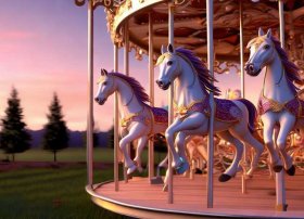 旋转木马的图片，旋转木马的图片唯美