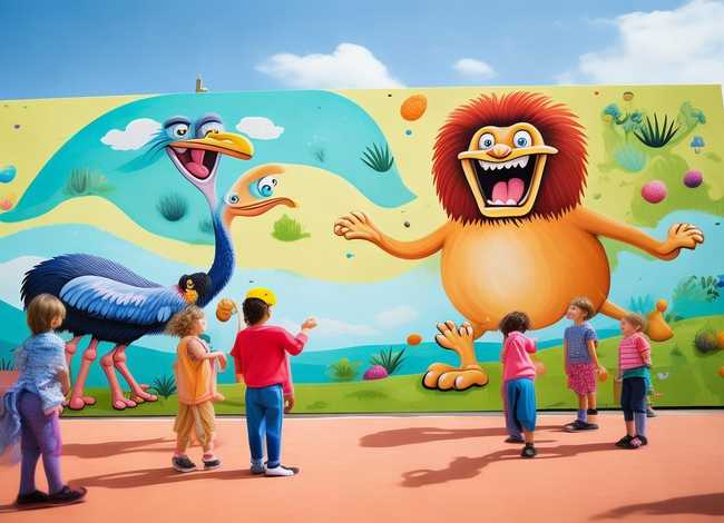 鸵鸟和狮子的故事幼儿园、鸵鸟和狮子的故事幼儿园中班