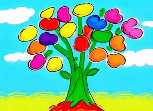 花树儿童画图片 - 花树儿童画图片简单 花树儿童画图片 - 花树儿童画图片简单