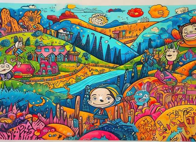 儿童故事手绘画报 儿童故事手绘画