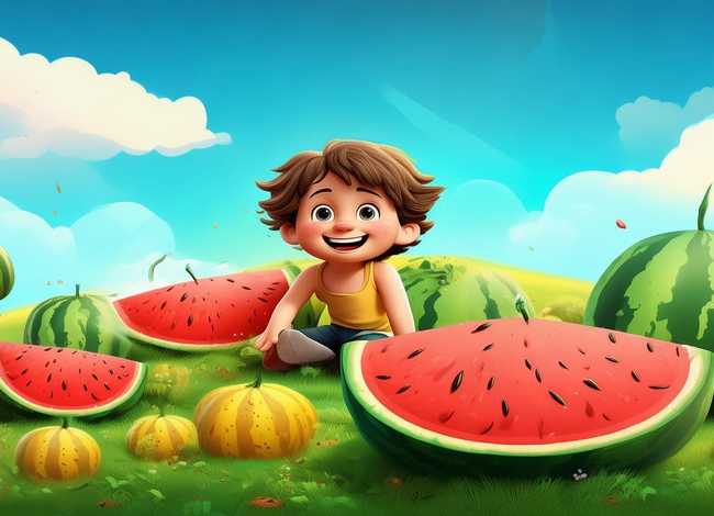 西瓜儿童故事绘本 关于西瓜的幼儿绘本故事 西瓜儿童故事绘本 关于西瓜的幼儿绘本故事