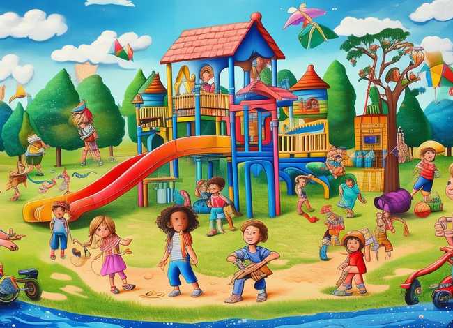 儿童画万能场景图；儿童画万能场景图简单