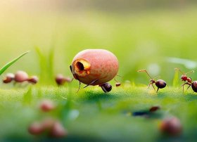 小蚂蚁搬西瓜的故事、小蚂蚁搬西瓜的故事讲了什么