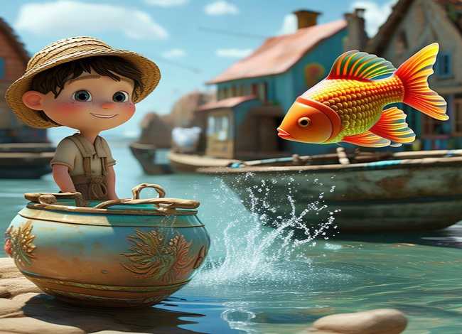 儿童故事金鱼和渔夫的故事；少儿故事渔夫和金鱼的故事