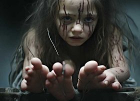 女生儿童四肢被绑光脚受针刑视频，光脚女孩儿